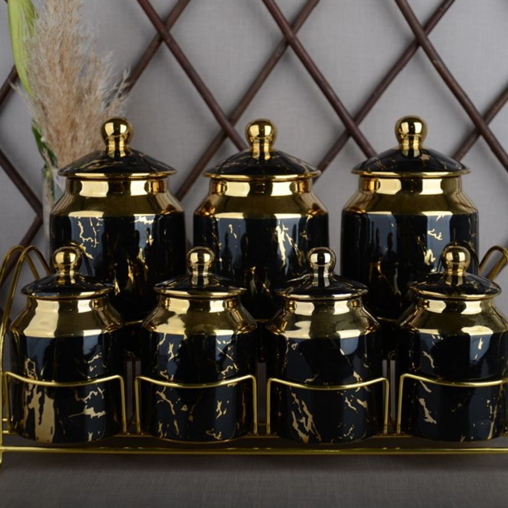 Şener P/Por-101327 Paçi-Aura Pors.7 Parça.Yaldızlı Baharat Takımı