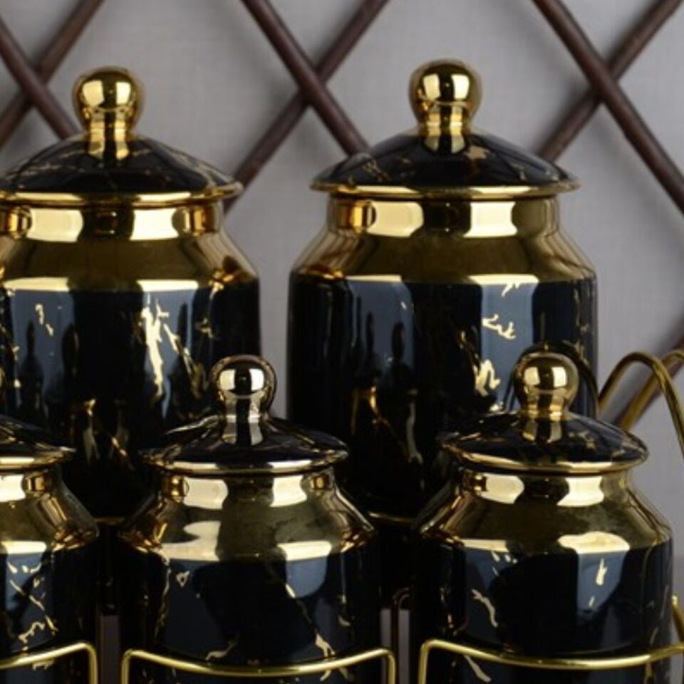 Şener P/Por-101327 Paçi-Aura Pors.7 Parça.Yaldızlı Baharat Takımı