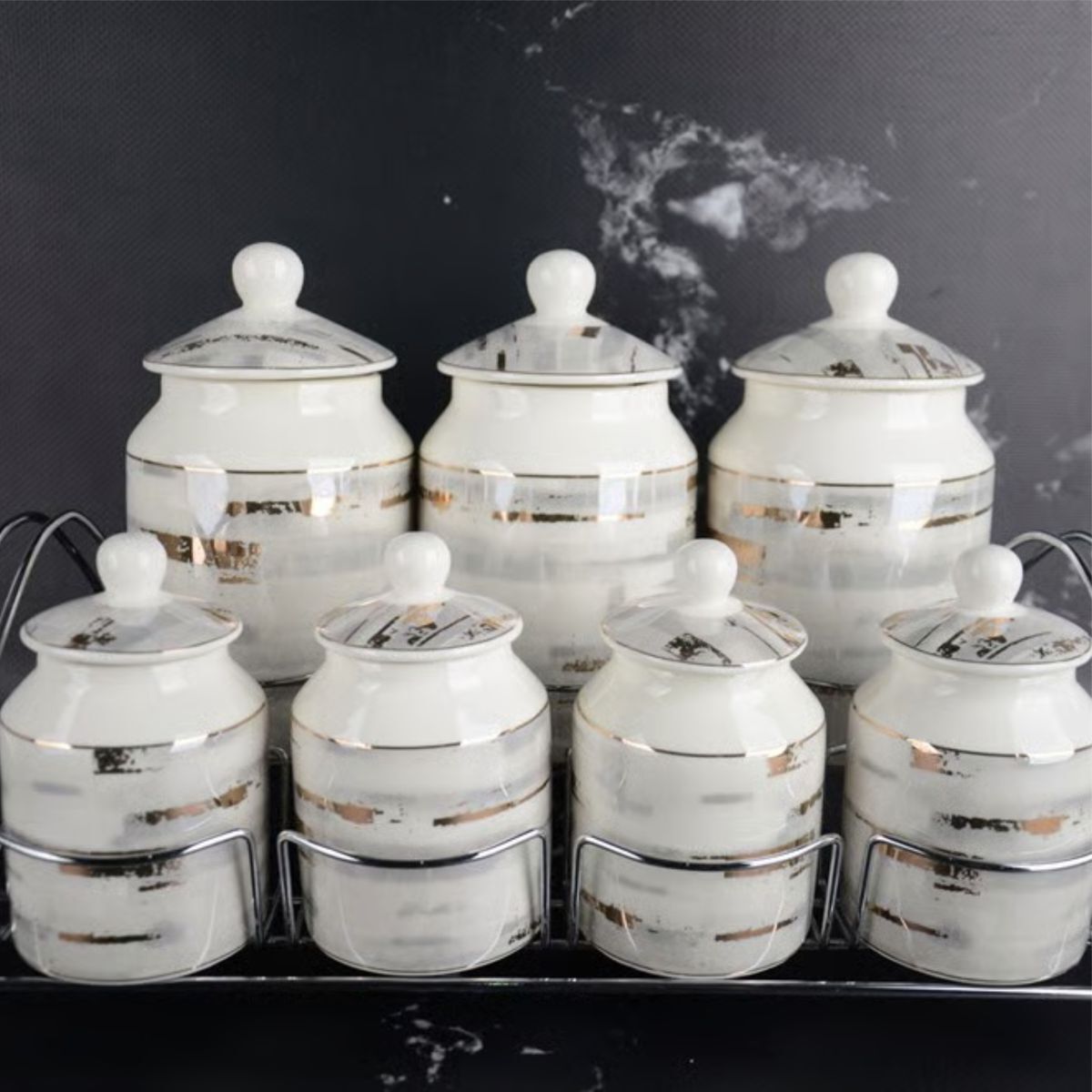 Şener P/Por-101223 Paçi-Aura Pors.7 Parça.Yaldızlı Baharat Takımı