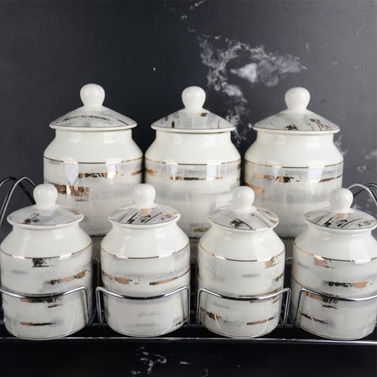 Şener P/Por-101223 Paçi-Aura Pors.7 Parça.Yaldızlı Baharat Takımı