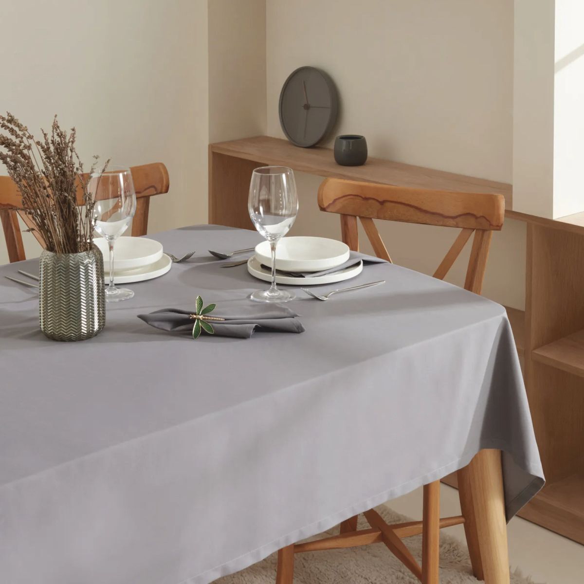 Karaca Carolıne Dertsiz Masa Örtüsü Antrasit