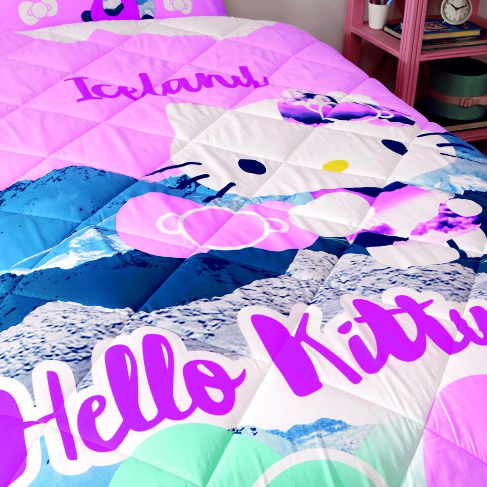 Taç Lisanslı Brf Yorgan Set Hello Kıty Iceland