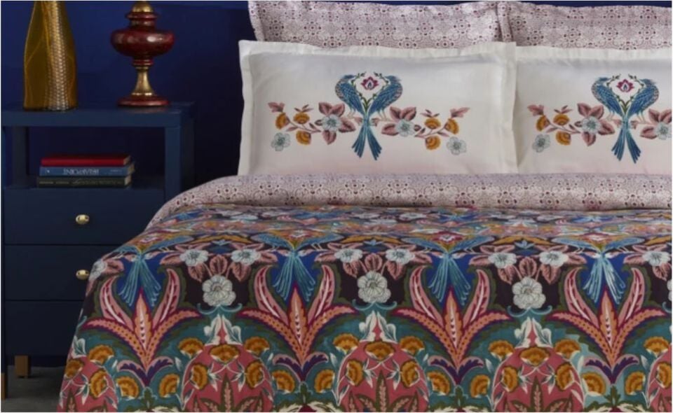 Karaca Home Marsey Çift Kişilik Saten Nevresim Takımı Multicolor