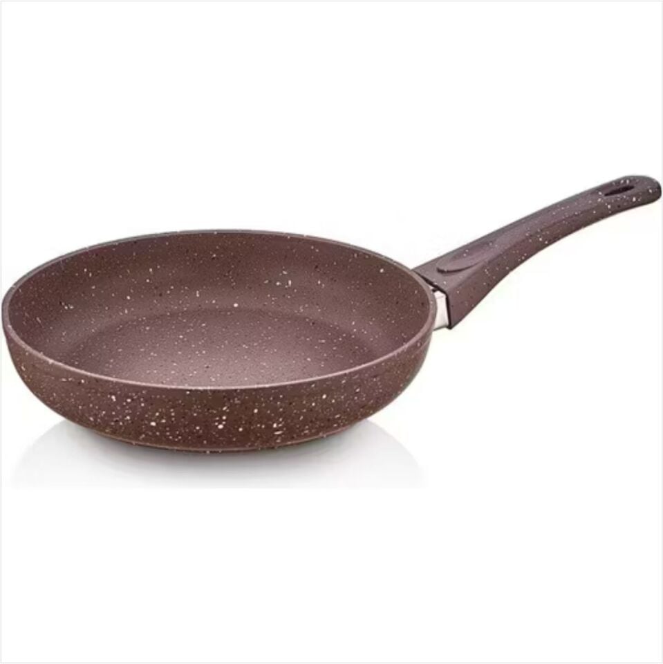 SAFINOX 20 CM TEK KULP GRANİT TAVA-KAHVE