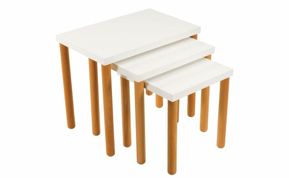 Furax Bohem Zigon Sehpa Krem/Platin