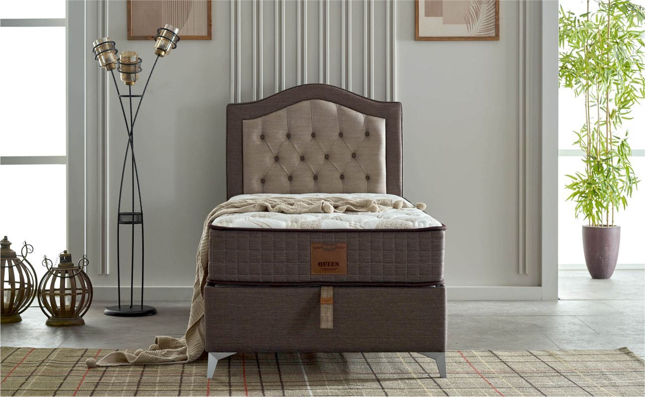 Queen 100X200 Baza Seti Sıhıne Kahve