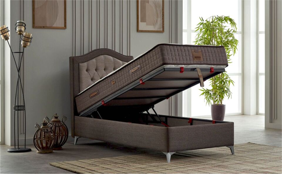 Queen 100X200 Baza Seti Sıhıne Kahve