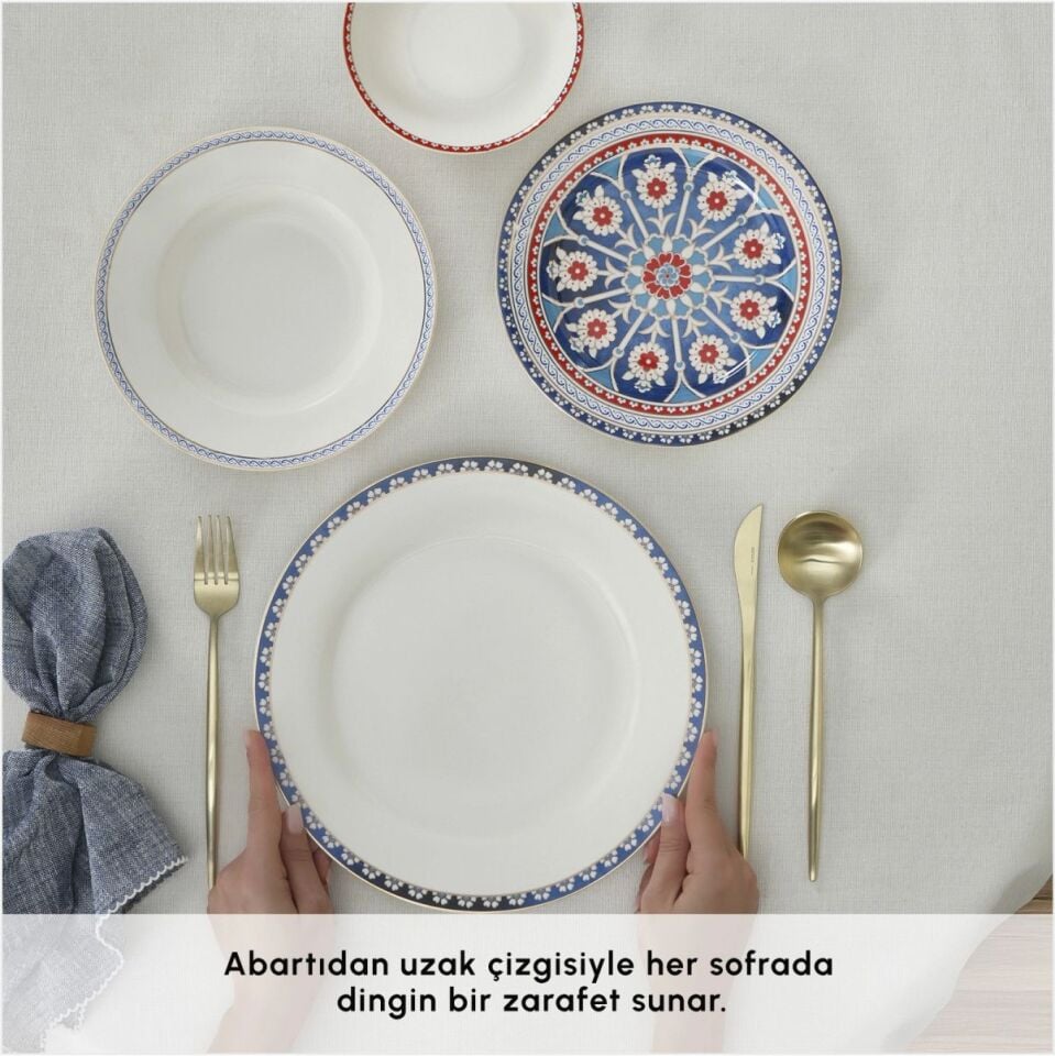 KARACA ANCIENT 24 PARÇA 6 KİŞİLİK MULTICOLOR YEMEK TAKIMI