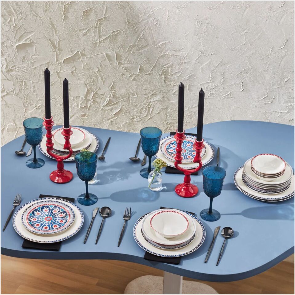 KARACA ANCIENT 24 PARÇA 6 KİŞİLİK MULTICOLOR YEMEK TAKIMI