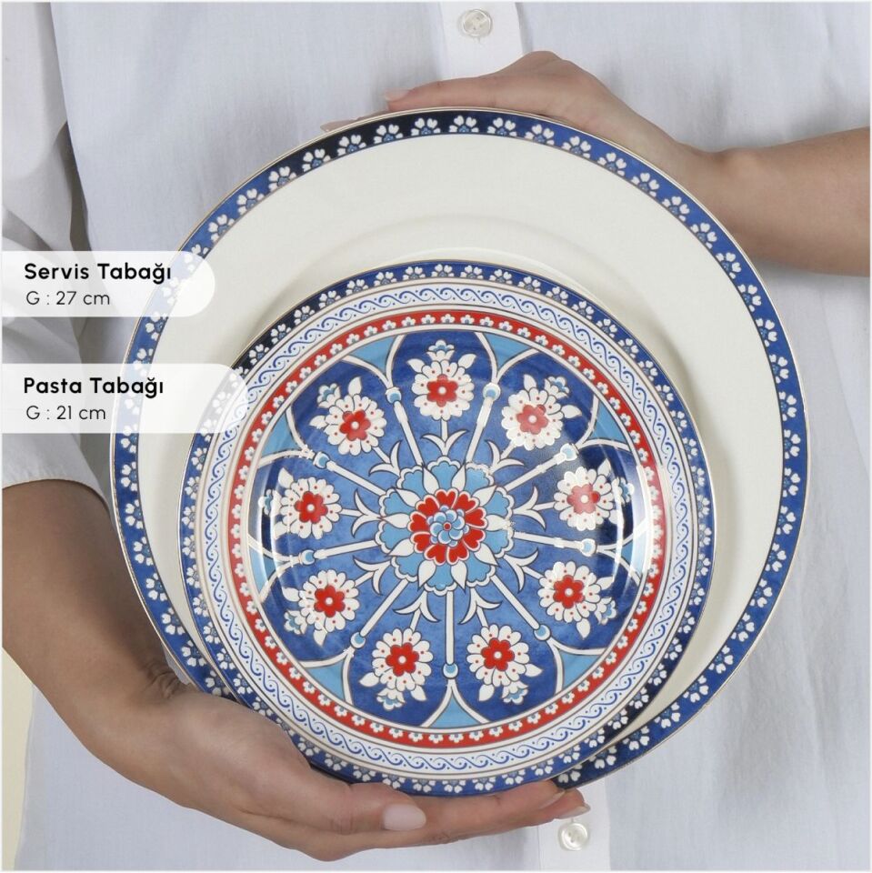 KARACA ANCIENT 24 PARÇA 6 KİŞİLİK MULTICOLOR YEMEK TAKIMI