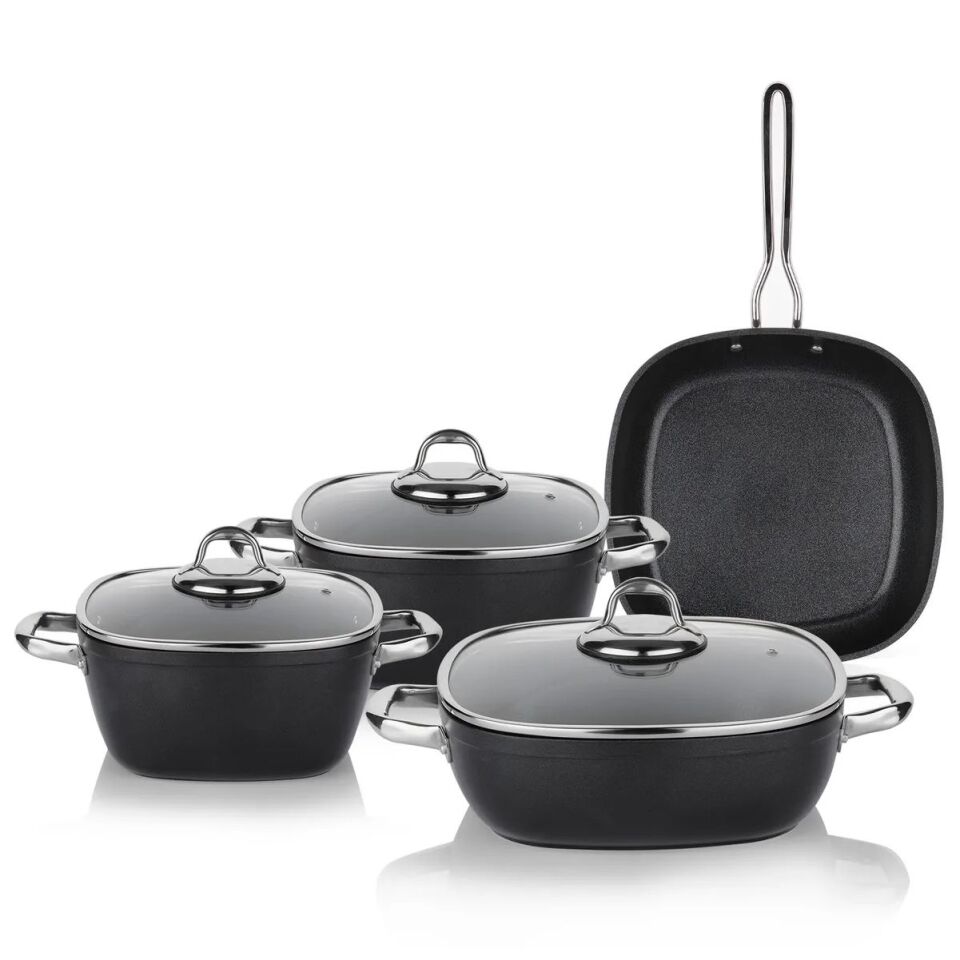 Schafer Gastronomie Master Y.Y.Tencere Seti -İnd-7 Parça-Siyah
