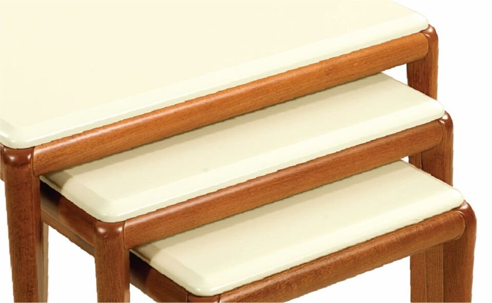 Bolıvıa Zigon Sehpa Krem/Ceviz