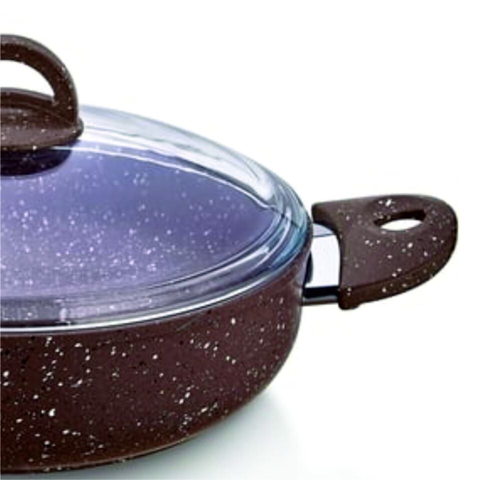 SAFINOX 26 CM KARNIYARIK GRANİT TENCERE-KAHVE