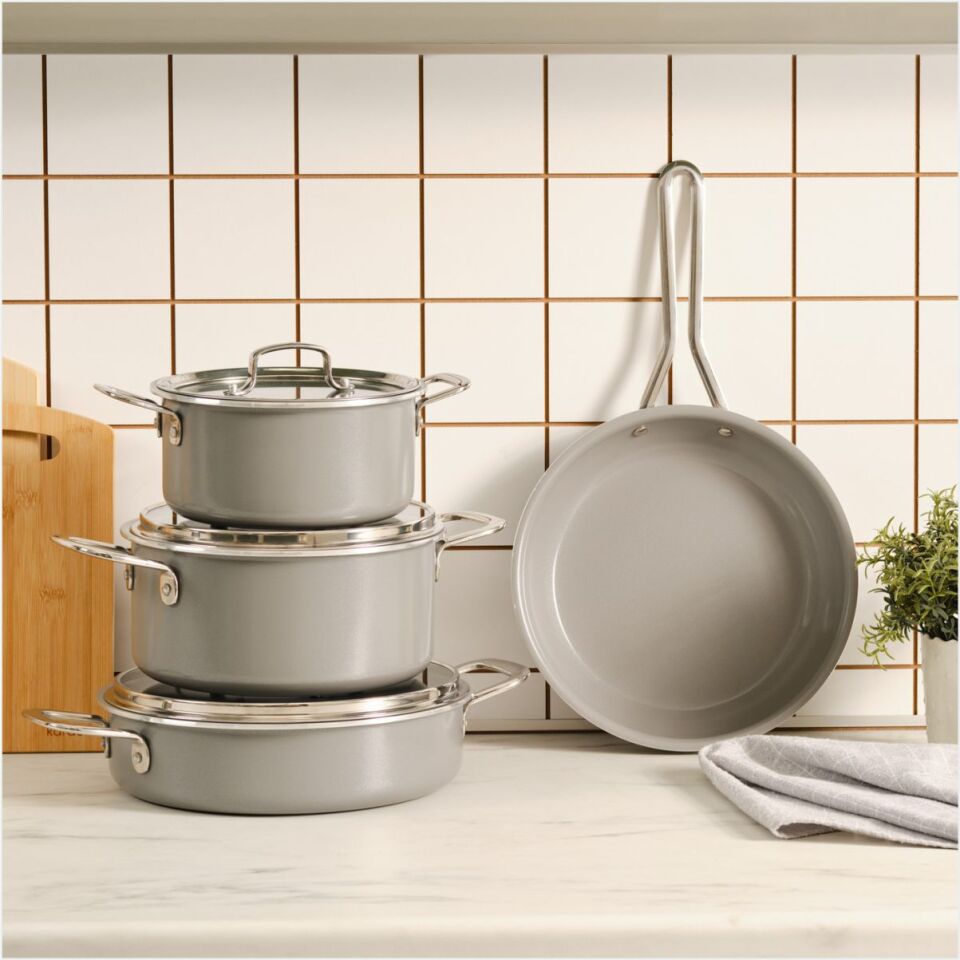 KARACA SVVISS CRYSTAL 7 PARÇA TENCERE GRİ