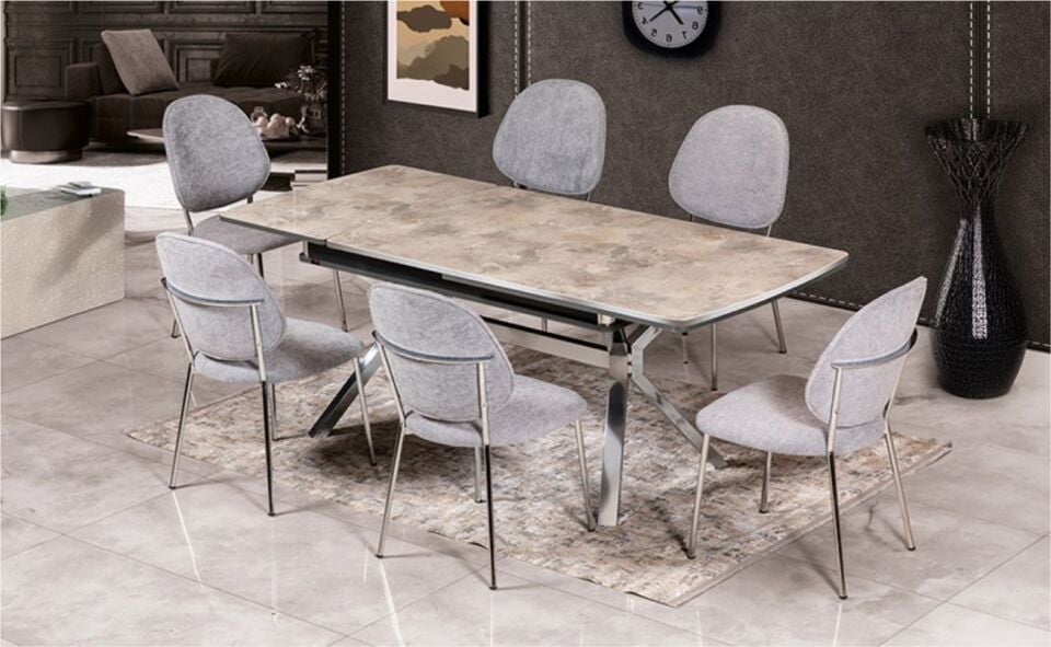 Fatih Yıldız Ms050 Krom Grı Masa