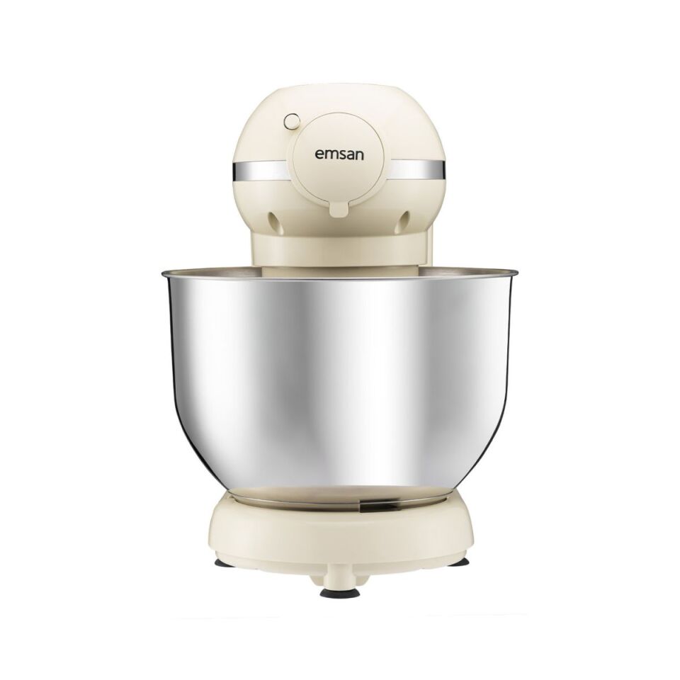 Emsan Bella Gusto Maxi Krem Stand Mikser Mutfak Şefi 1300W 5 Lt (Kıyma Çekme /Sucuk-Sosis/İçli Köfte Aparatlı/Smooth Hazneli)