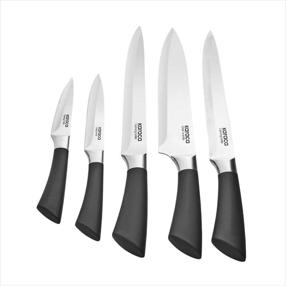 Karaca Blacker 6 Parça Bıç 25 Cm Siyah