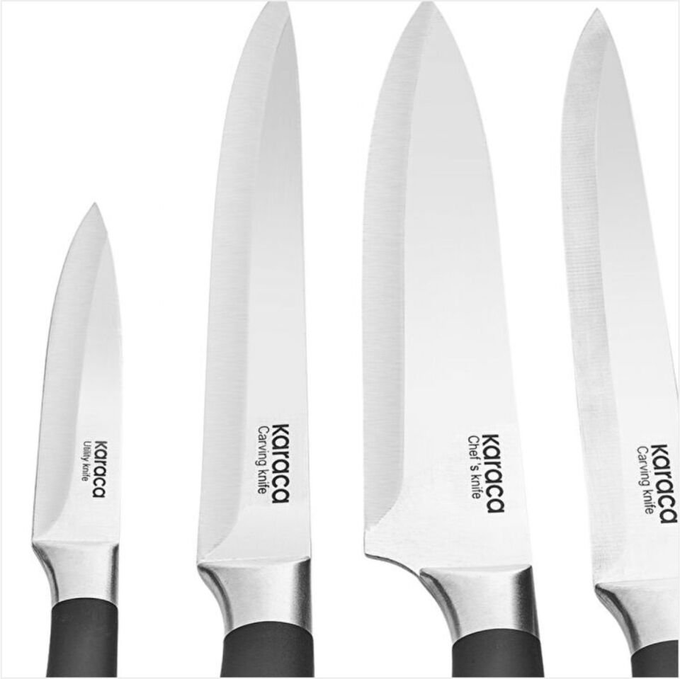 Karaca Blacker 6 Parça Bıç 25 Cm Siyah
