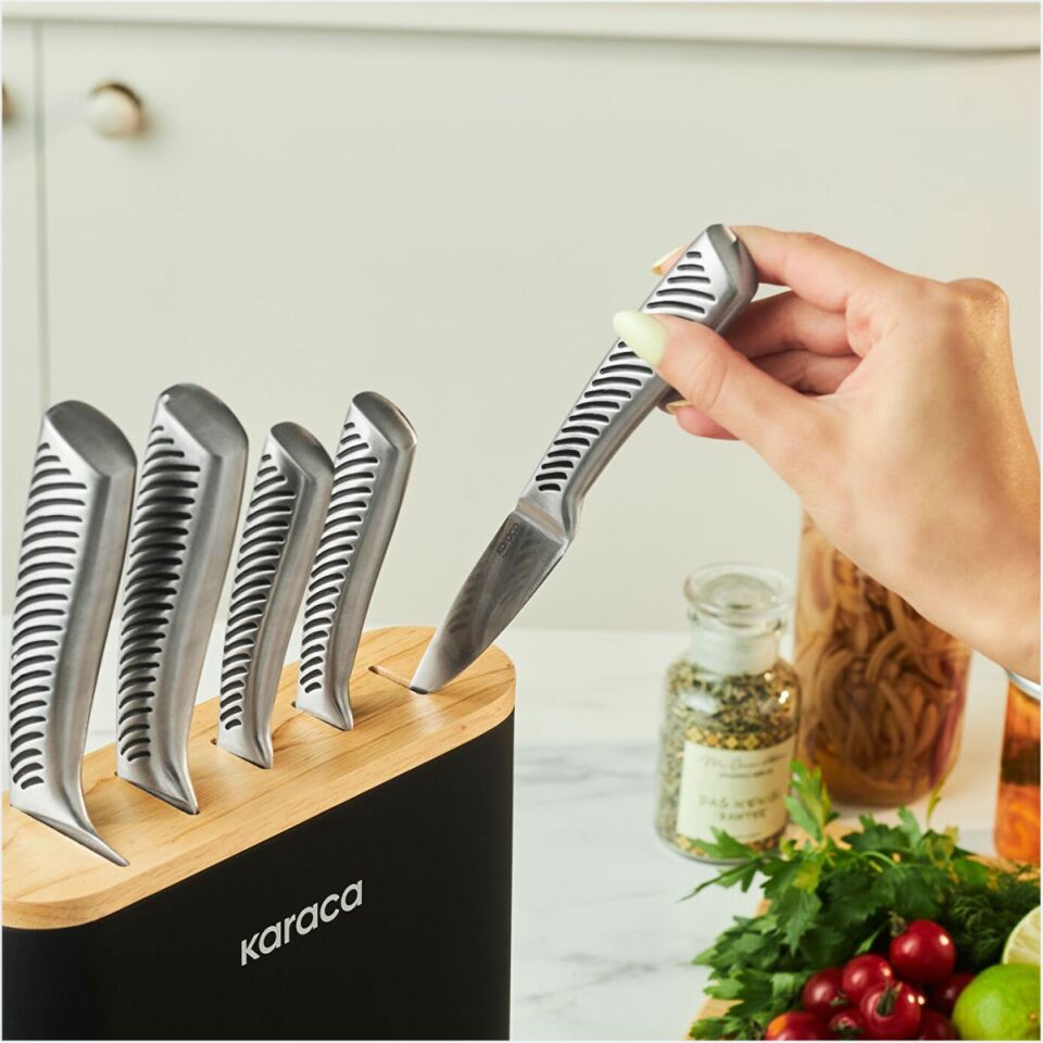 Karaca Samuray Solıd 6 Parça Bıça Siyah