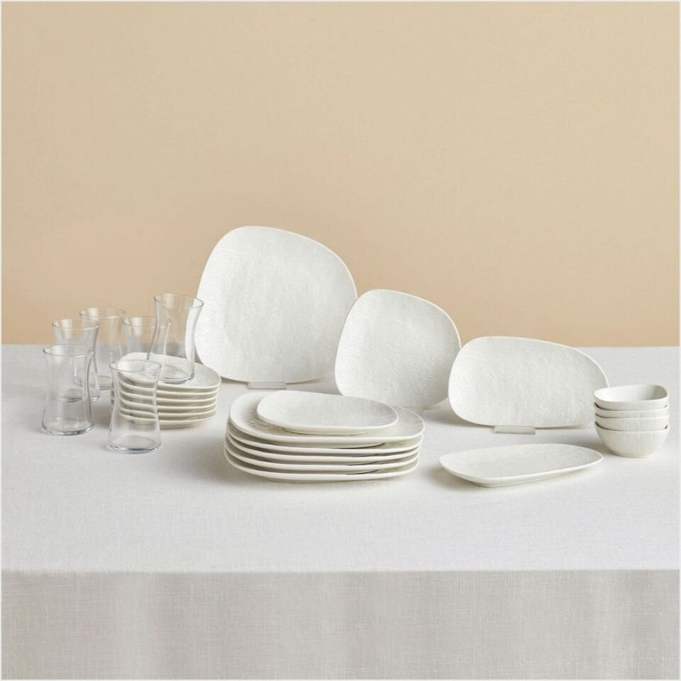 KARACA FOREVER BONE CLIFF 26 PARÇA 6 KİŞİLİK KAHVALTI TAKIMI