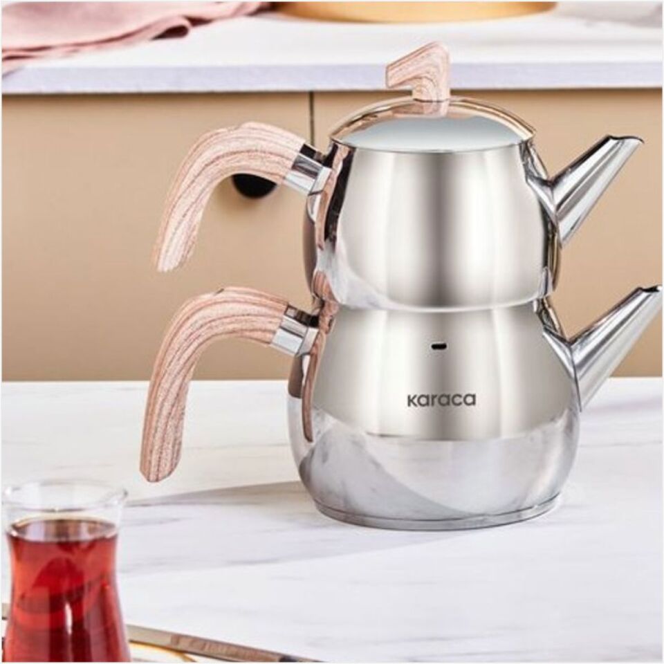 Karaca Verde Çaydanlık Takımı Mini Kahverengi