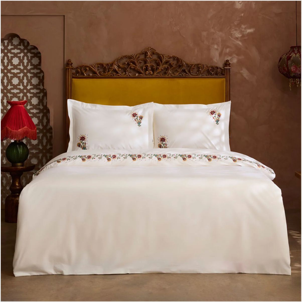 Karaca Home Dornel Nevresim Takımı Çift Kişilik Beyaz