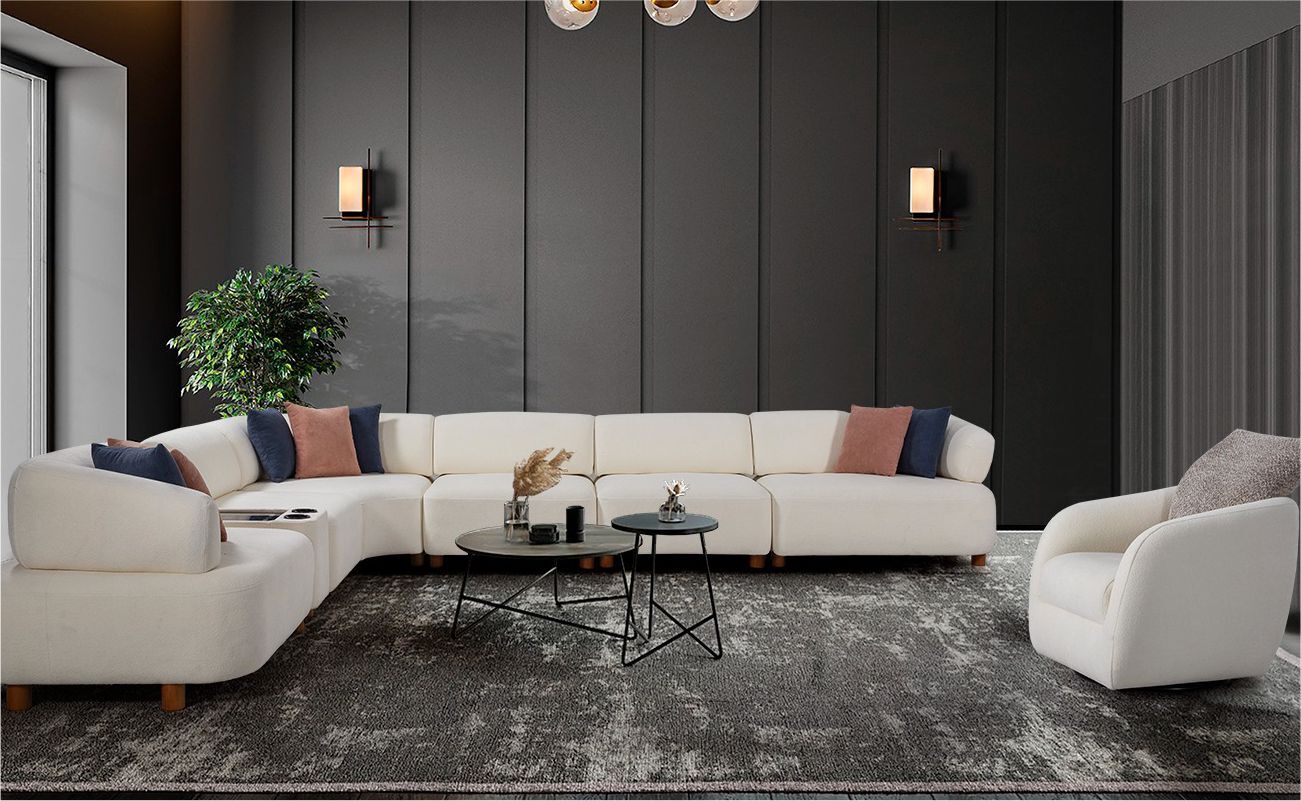 Oscar Köşe Takımı Beyaz Coco 02