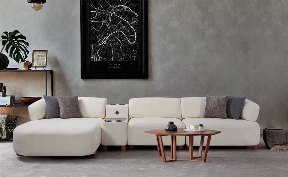 Oscar Köşe Takımı Beyaz Coco 02