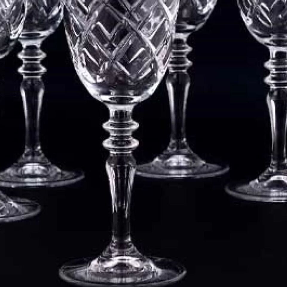 Usta Züccaciye 440141-011 Kare Desen Ayaklı Bardak