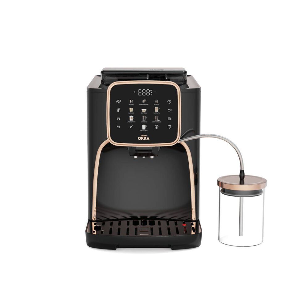 Arzum OK0028-04 Okka Espresso PRO M Tam Otomatik Espresso Makinesi Siyah Bakır