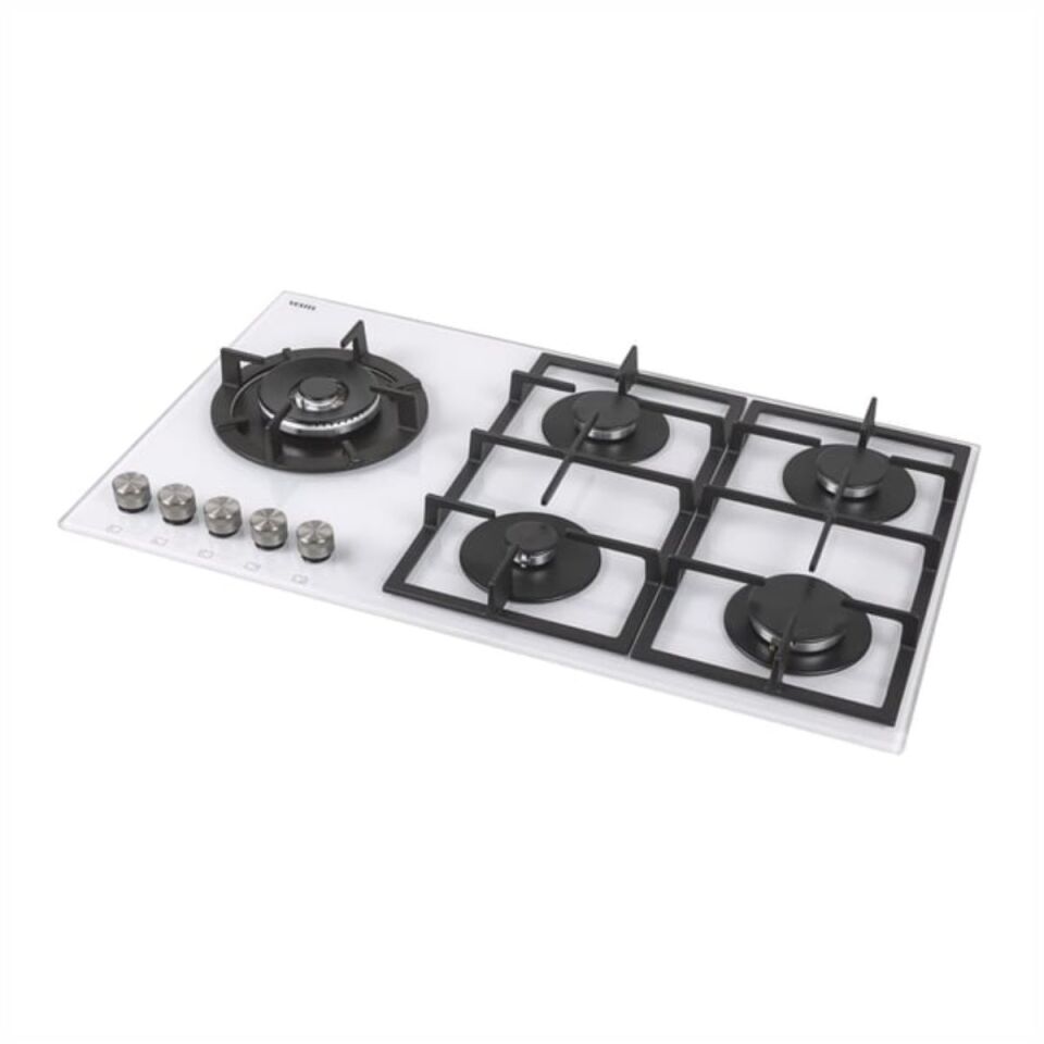 Vestel AO-91159 YB-DW Wok Gözlü Beyaz Cam Ankastre Ocak