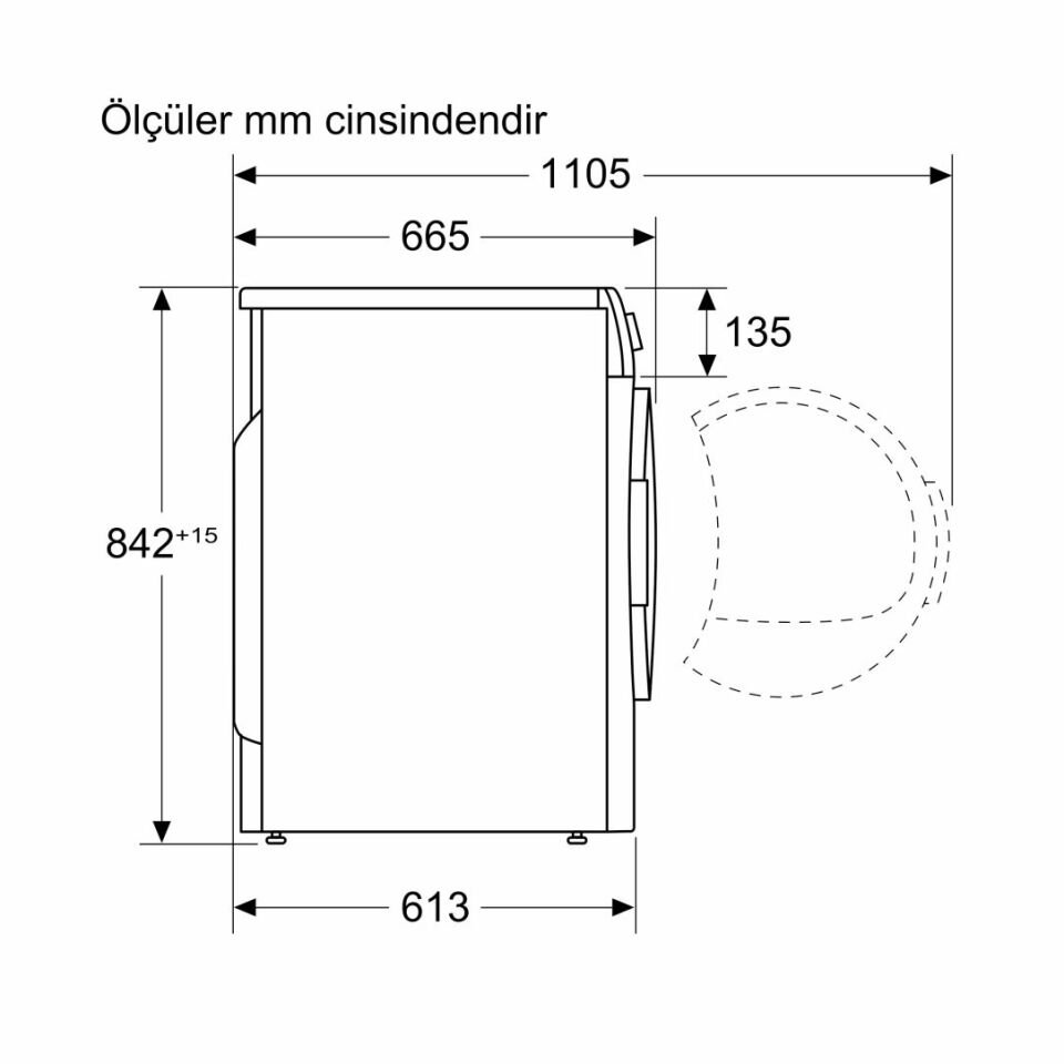 Profilo KM8611HTR 8 kg Çamaşır Kurutma Makinesi