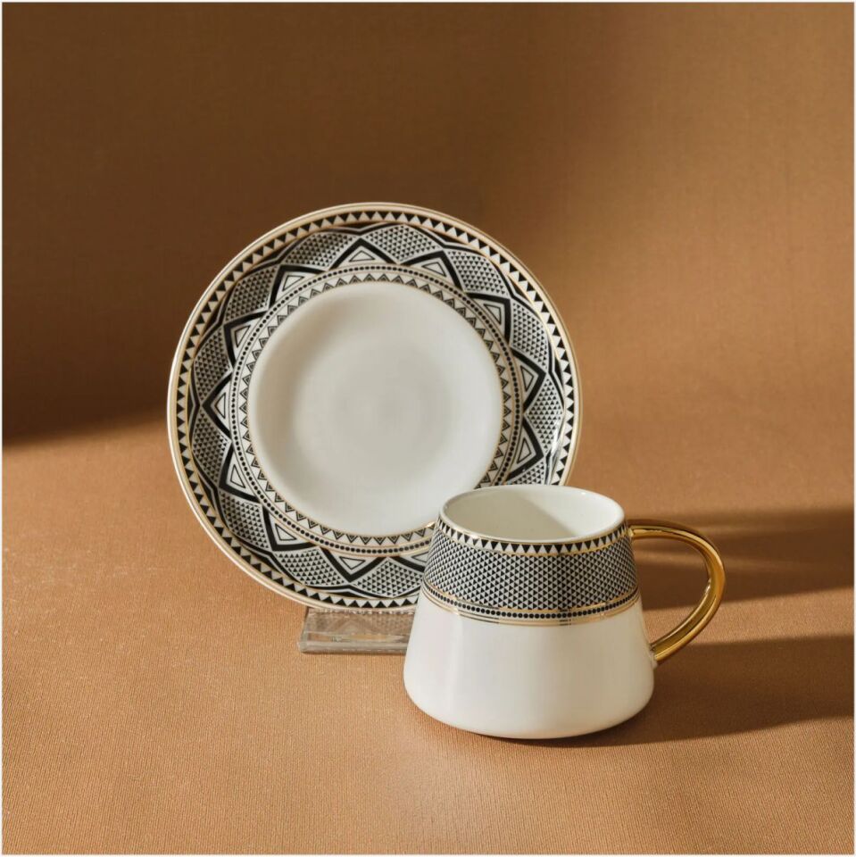 KARACA GLOBE 6 KİŞİLİK KAHVE FİNCAN TAKIMI SİYAH