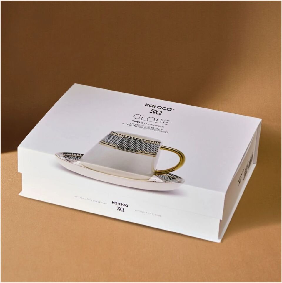 KARACA GLOBE 6 KİŞİLİK KAHVE FİNCAN TAKIMI SİYAH