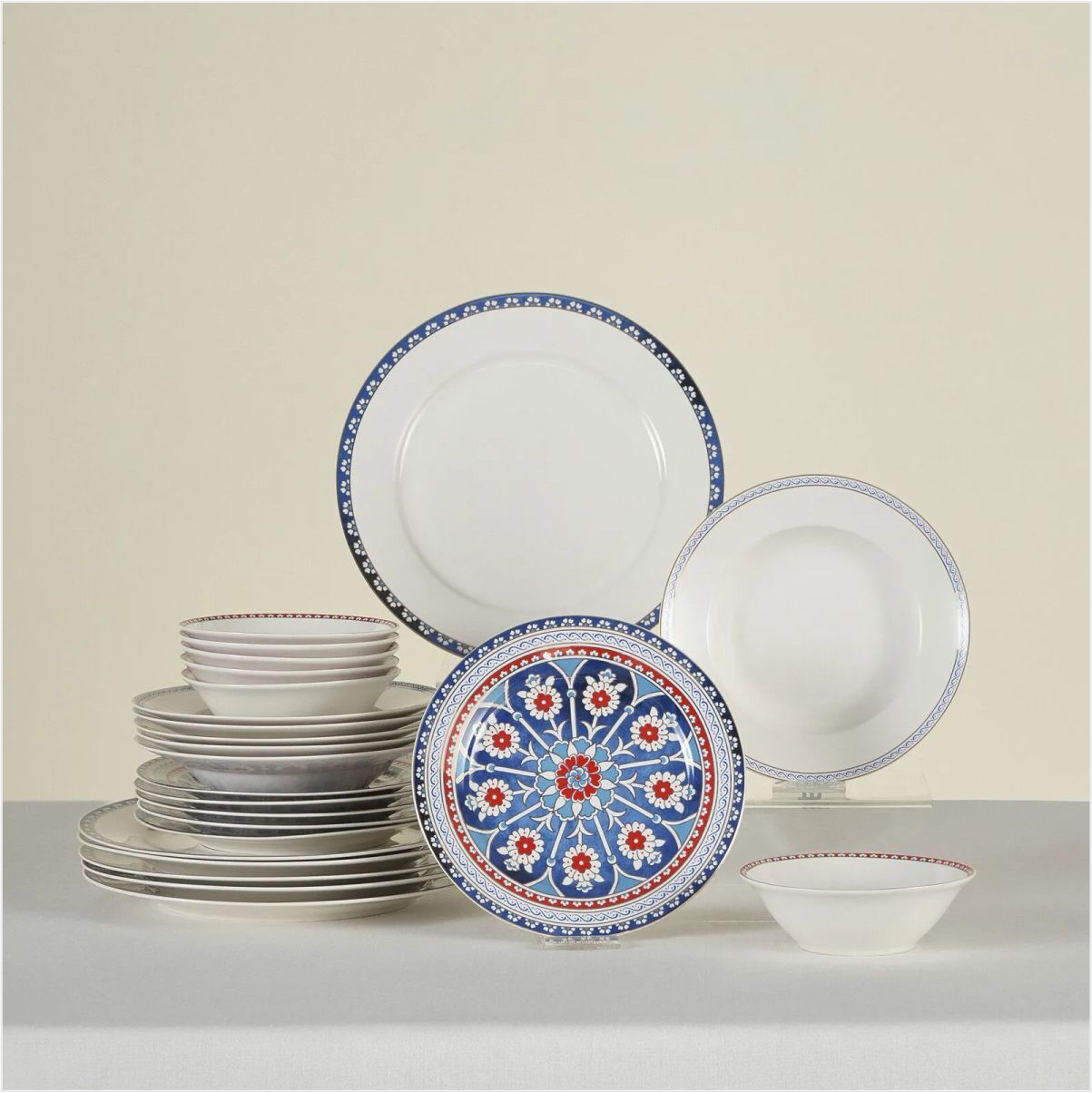 KARACA ANCIENT 24 PARÇA 6 KİŞİLİK MULTICOLOR YEMEK TAKIMI