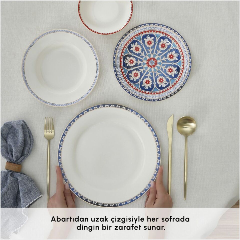 KARACA ANCIENT 24 PARÇA 6 KİŞİLİK MULTICOLOR YEMEK TAKIMI