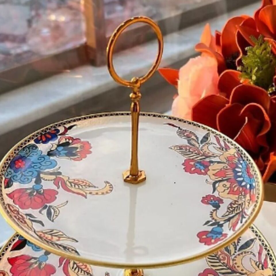 ALYUM HOME KURABİYELİK 2 KATLI BEYAZ ÇİÇEK