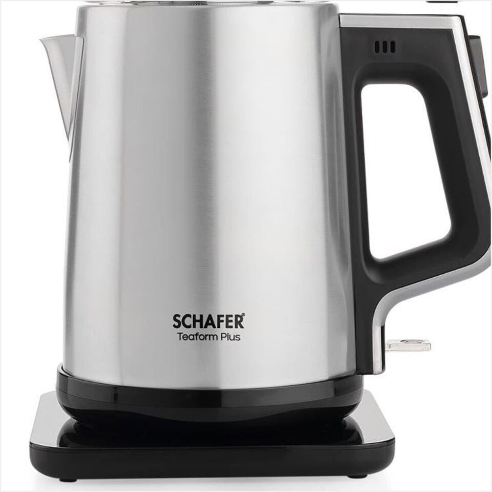 Schafer Teaform Plus Paslanmaz Çay Makinesi-Inox/Cam Demlik