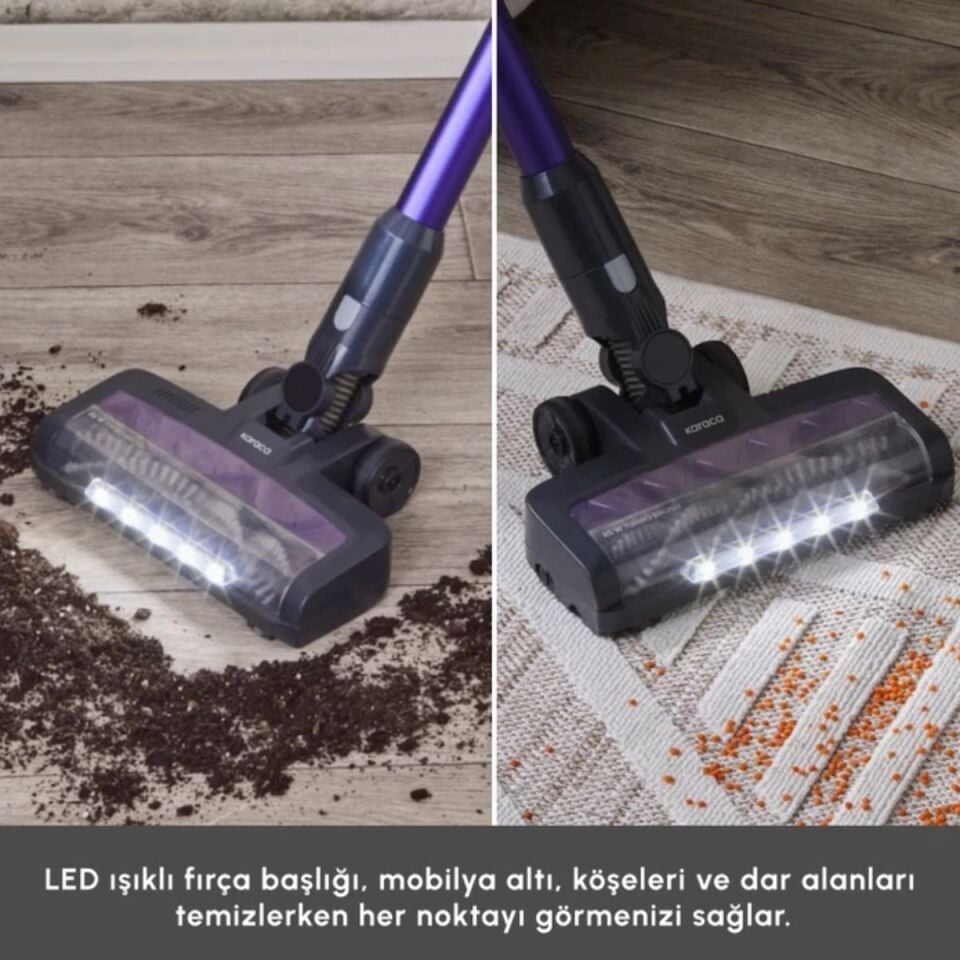 Karaca Vantuz Power Up Max Mor Dikey Süpürge