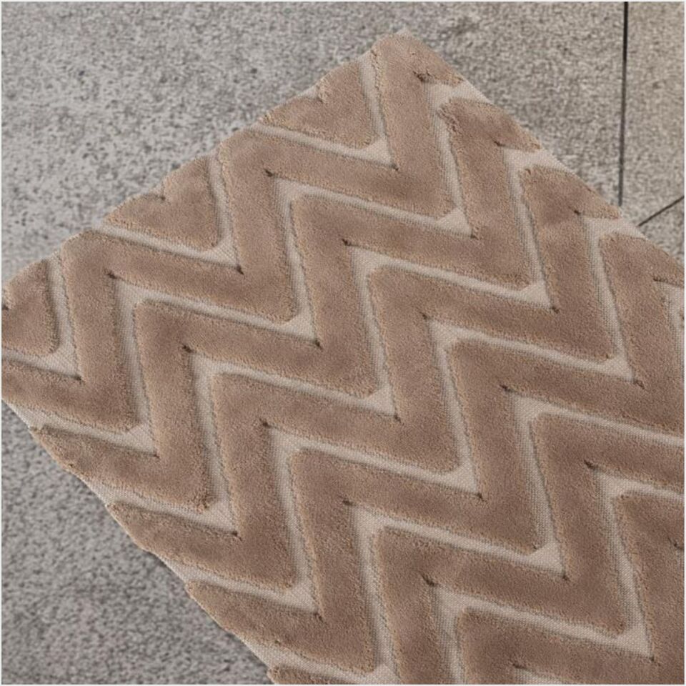 Schafer Home Eleo Pamuk 2 Li Banyo Paspası-Cappuccino