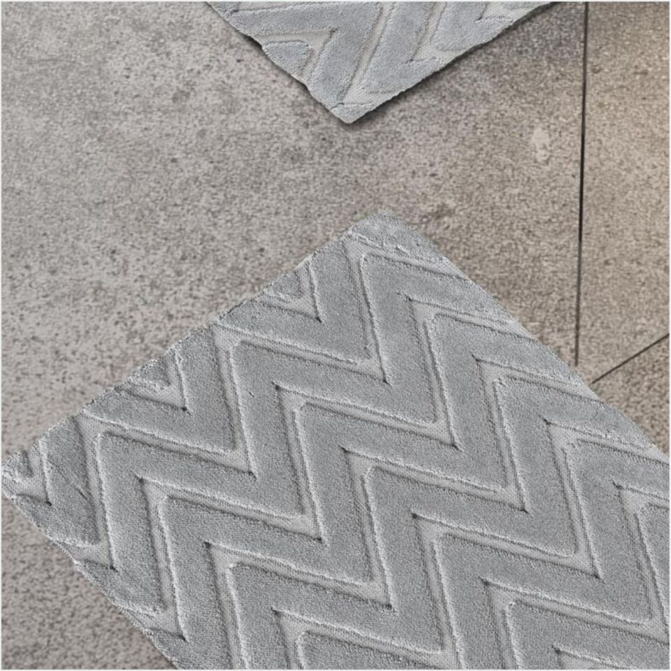 Schafer Home Eleo Pamuk 2 Li Banyo Paspası-Açık Gri