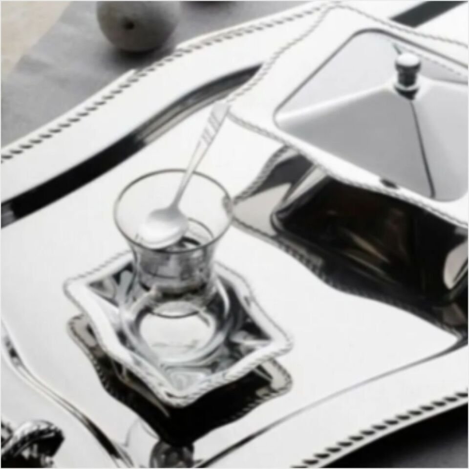 Nehir Zincir Sade Çay Tabak