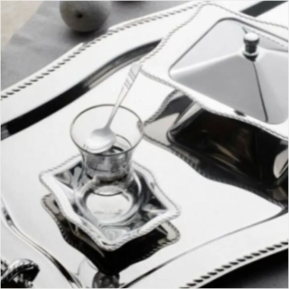 Nehir Zincir Sade Çay Tabak