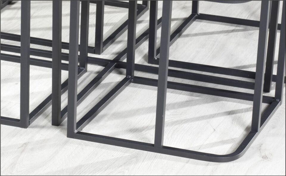 Odabaşı Yaşam 4+1 Sehpa Mermer Siyah