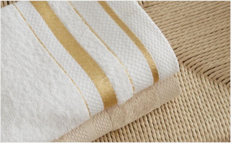 Karaca Home Glory Lurex 9 Parça Aile Banyo Seti Gold-Bej