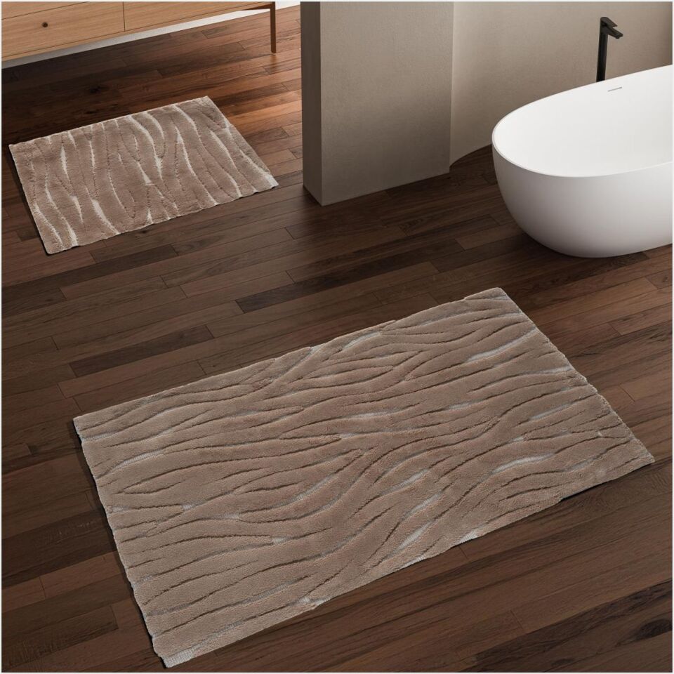 Schafer Home Liva Pamuk 2 Li Banyo Paspası-Cappuccino