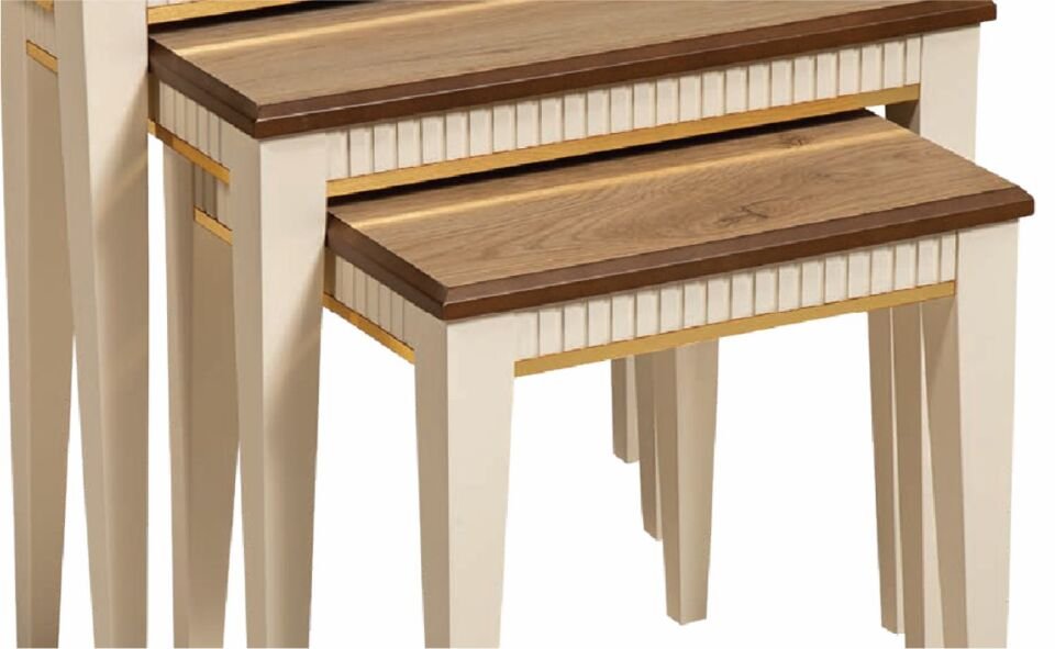 Maya Zıgon Sehpa Meşe/Krem