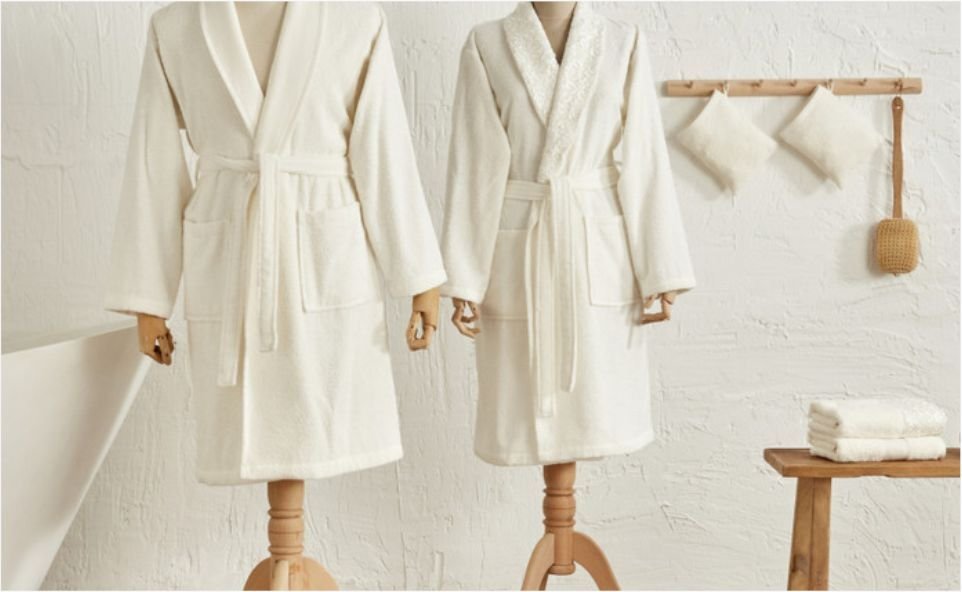 Karaca Home Ring Dantelli 9 Parça Aile Banyo Seti Offwhite-Offwhite