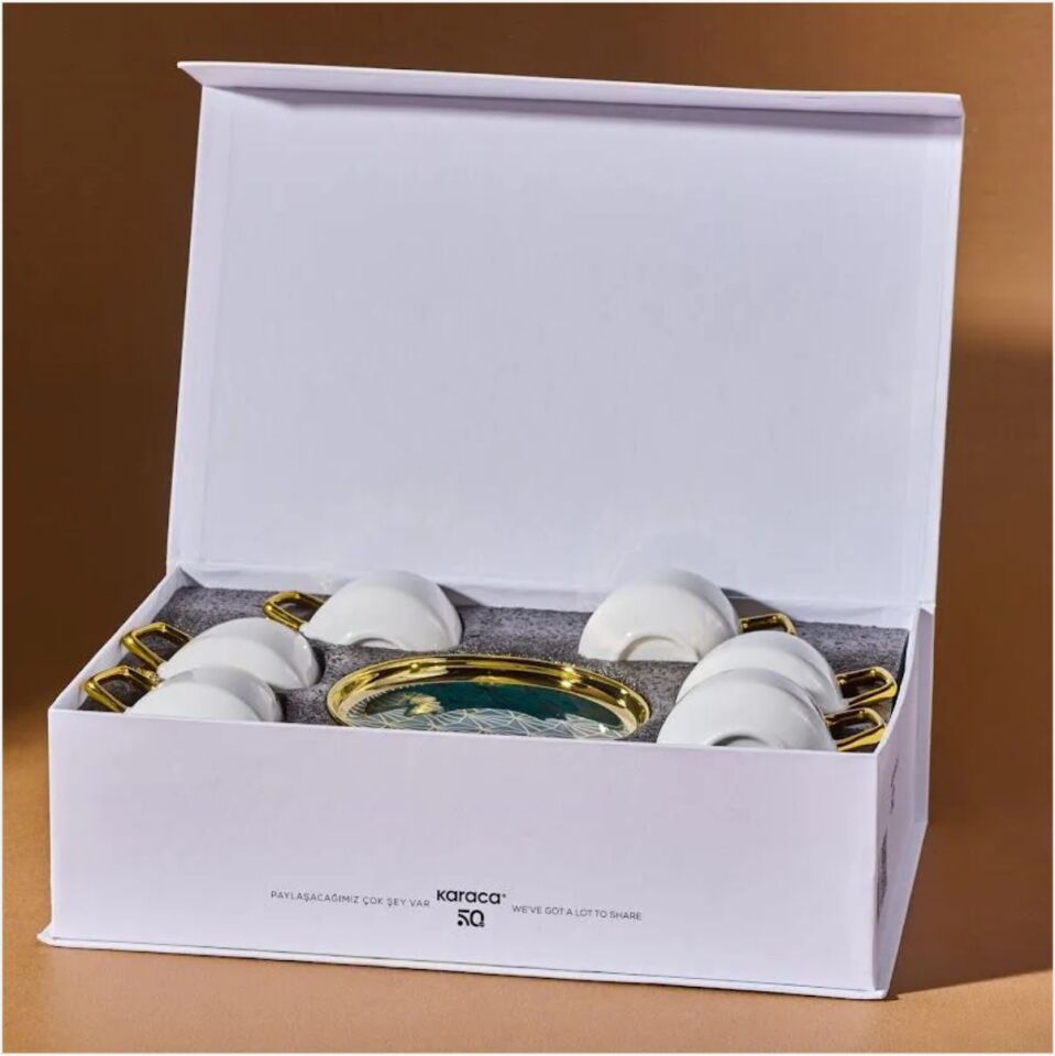 KARACA VERDE 6 KİŞİLİK 100 ML KAHVE FİNCANI