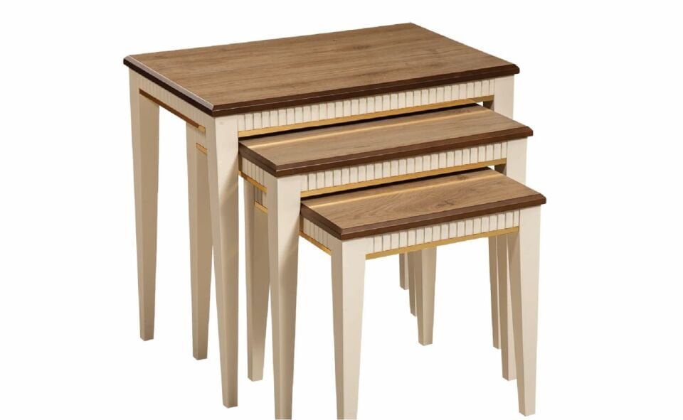 Maya Zıgon Sehpa Meşe/Krem